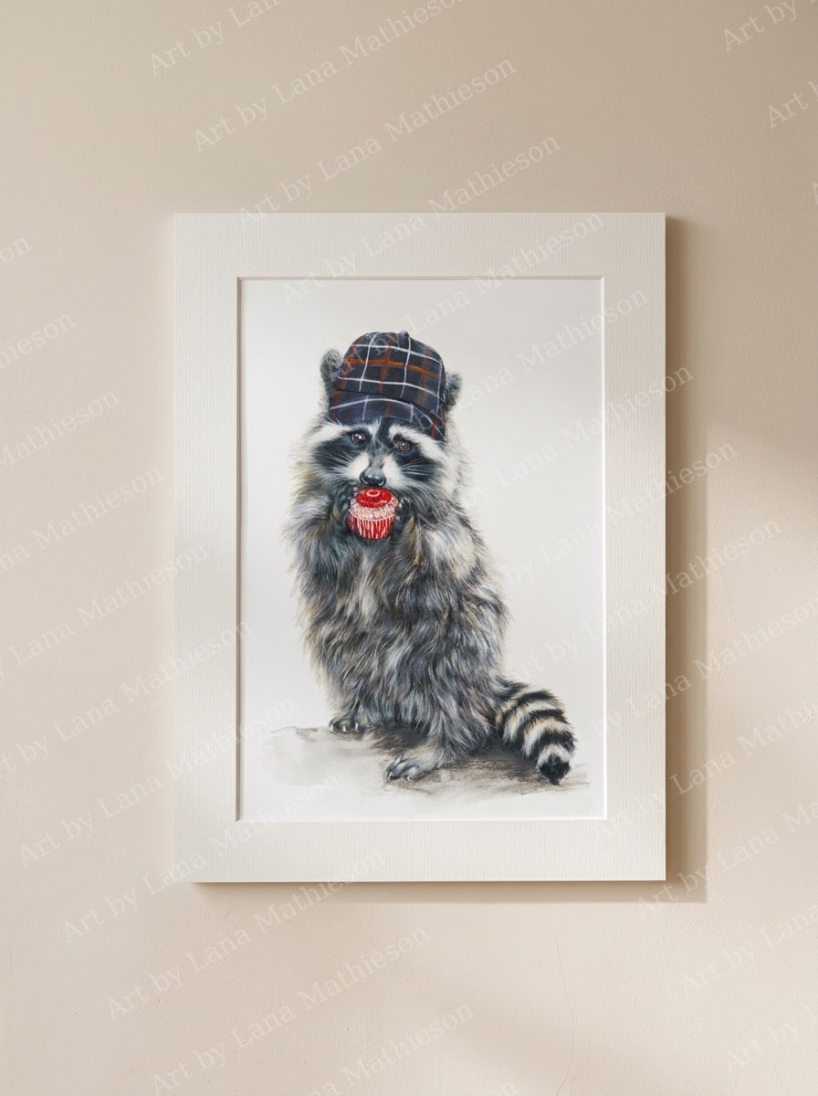 Teatime in Garve design on a mounted fine art print.