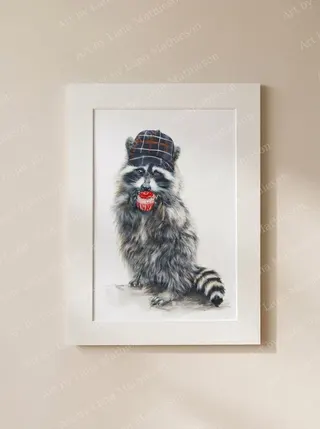 Teatime in Garve design on a mounted fine art print.
