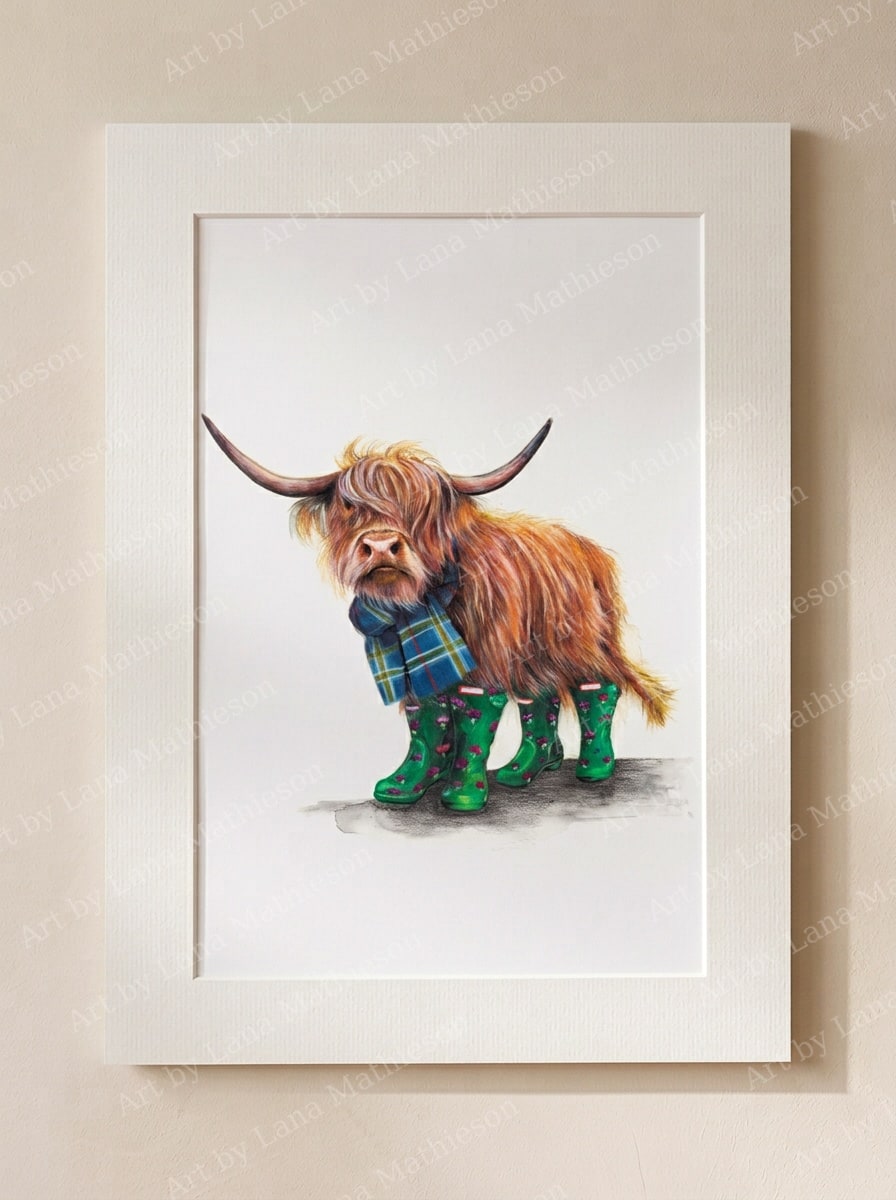 The Beechgrove Gardener design on a mounted fine art print.
