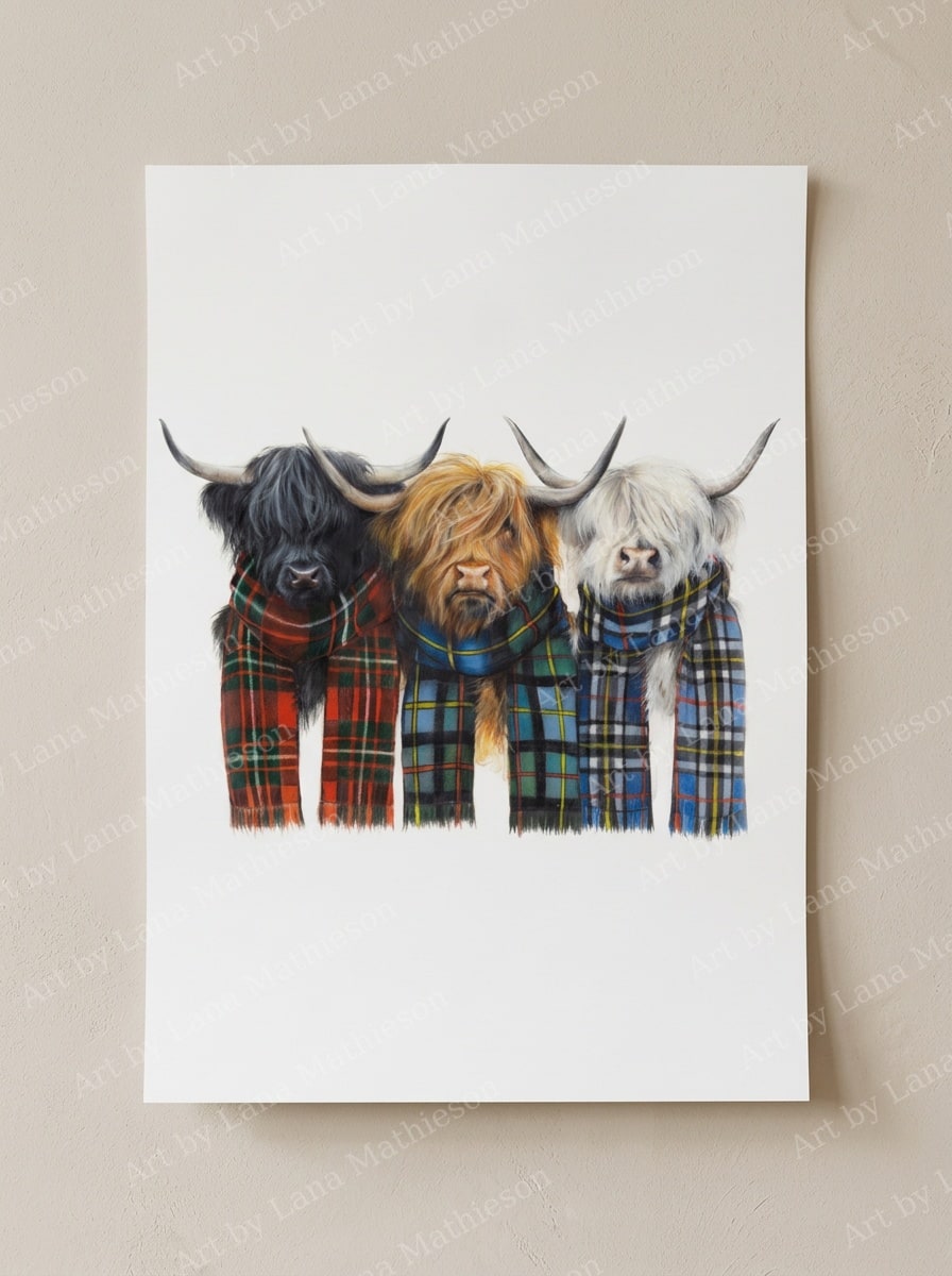 The Colours of the Highlands design on an A1 scenic poster.