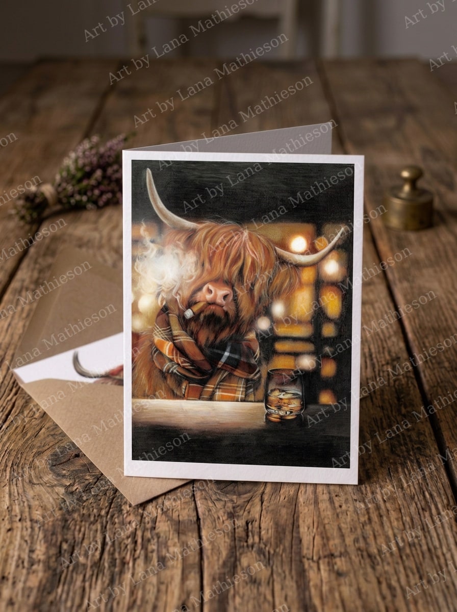 The Drovers Inn design on an A6 greeting card.