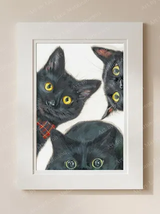 The First Footers design on a mounted fine art print.