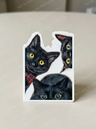 The First Footers design on a waterproof outdoor sticker.
