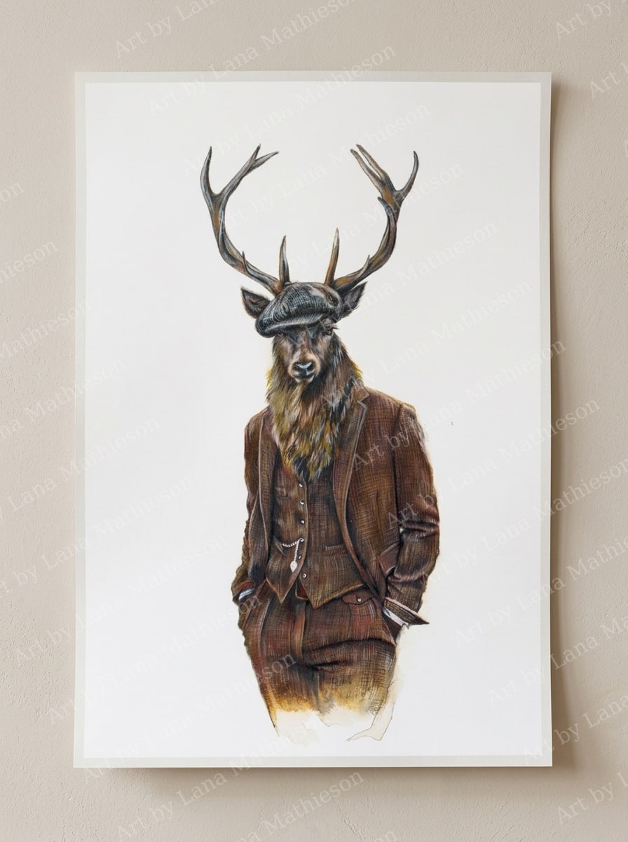 The Kingshouse Stag design on an A1 scenic poster.