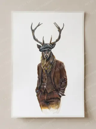 The Kingshouse Stag design on an A1 scenic poster.