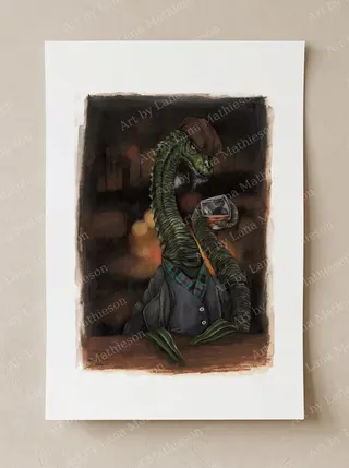 The Loch Ness Monster design on an A1 scenic poster.