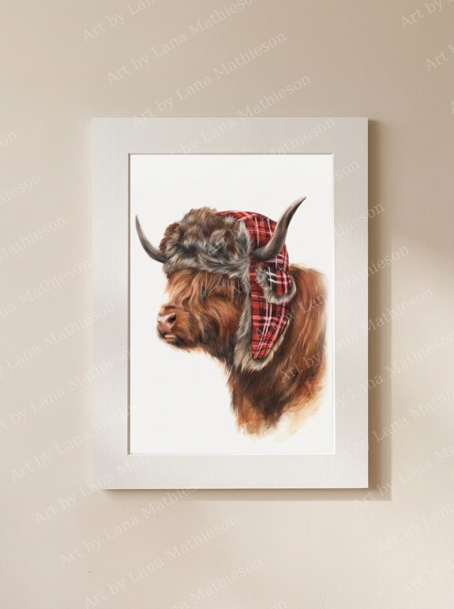 The Lumberjack design on a mounted fine art print.