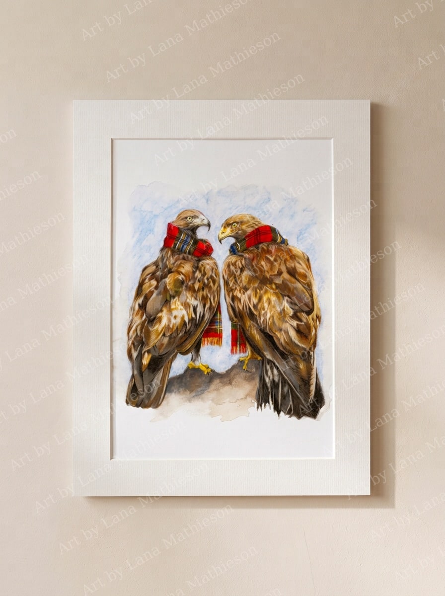 The Macleans of Mull design on a mounted fine art print.