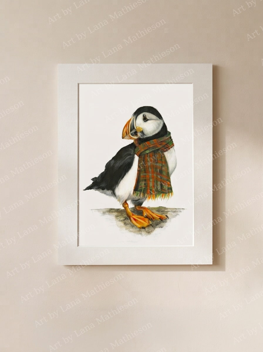 The Nova Scotian design on a mounted fine art print.