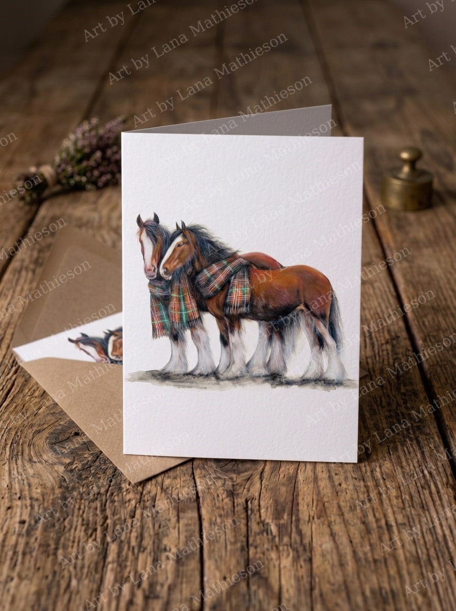 The Power of the Clyde design on an A6 greeting card.
