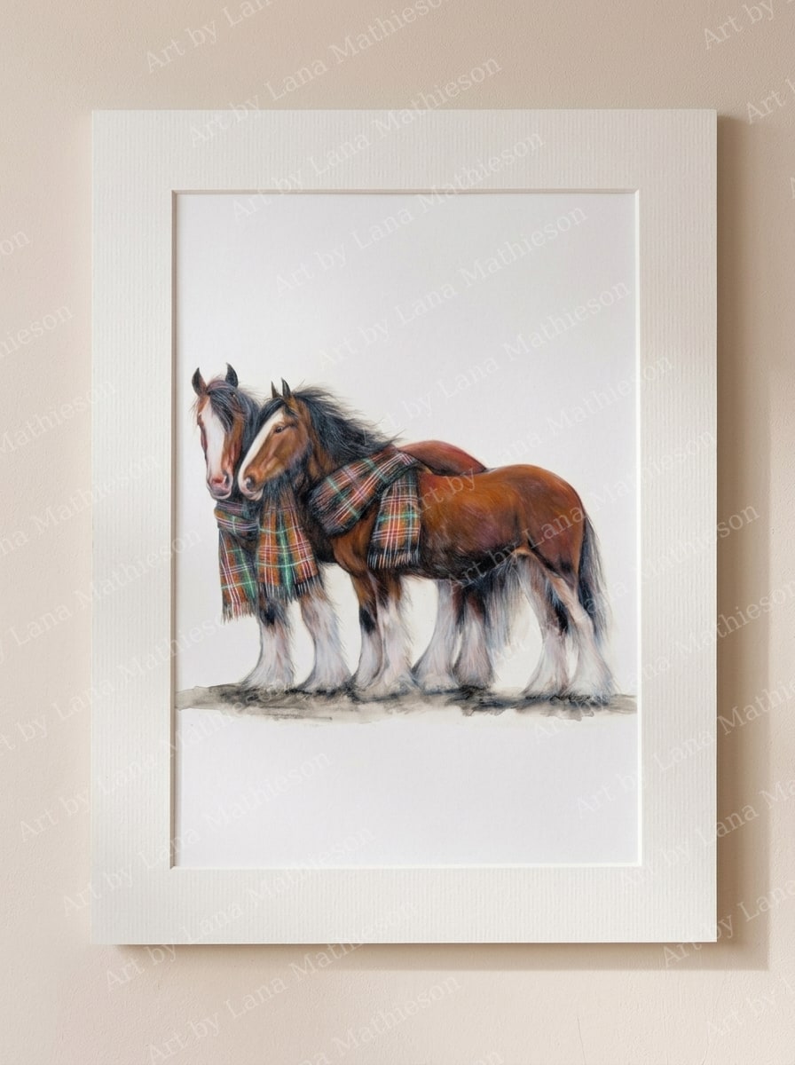 The Power of the Clyde design on a mounted fine art print.