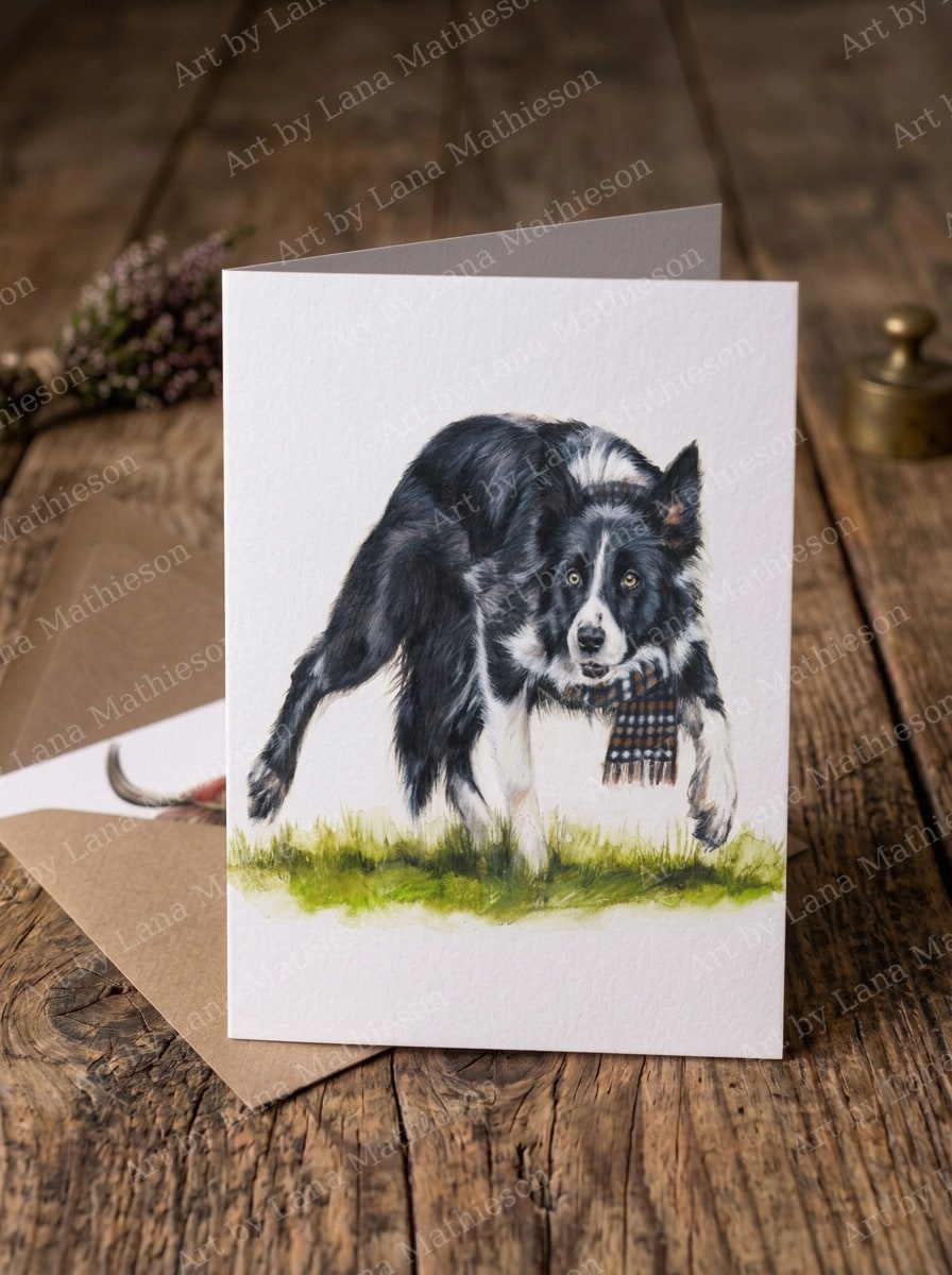 The Shepherd design on an A6 greeting card.