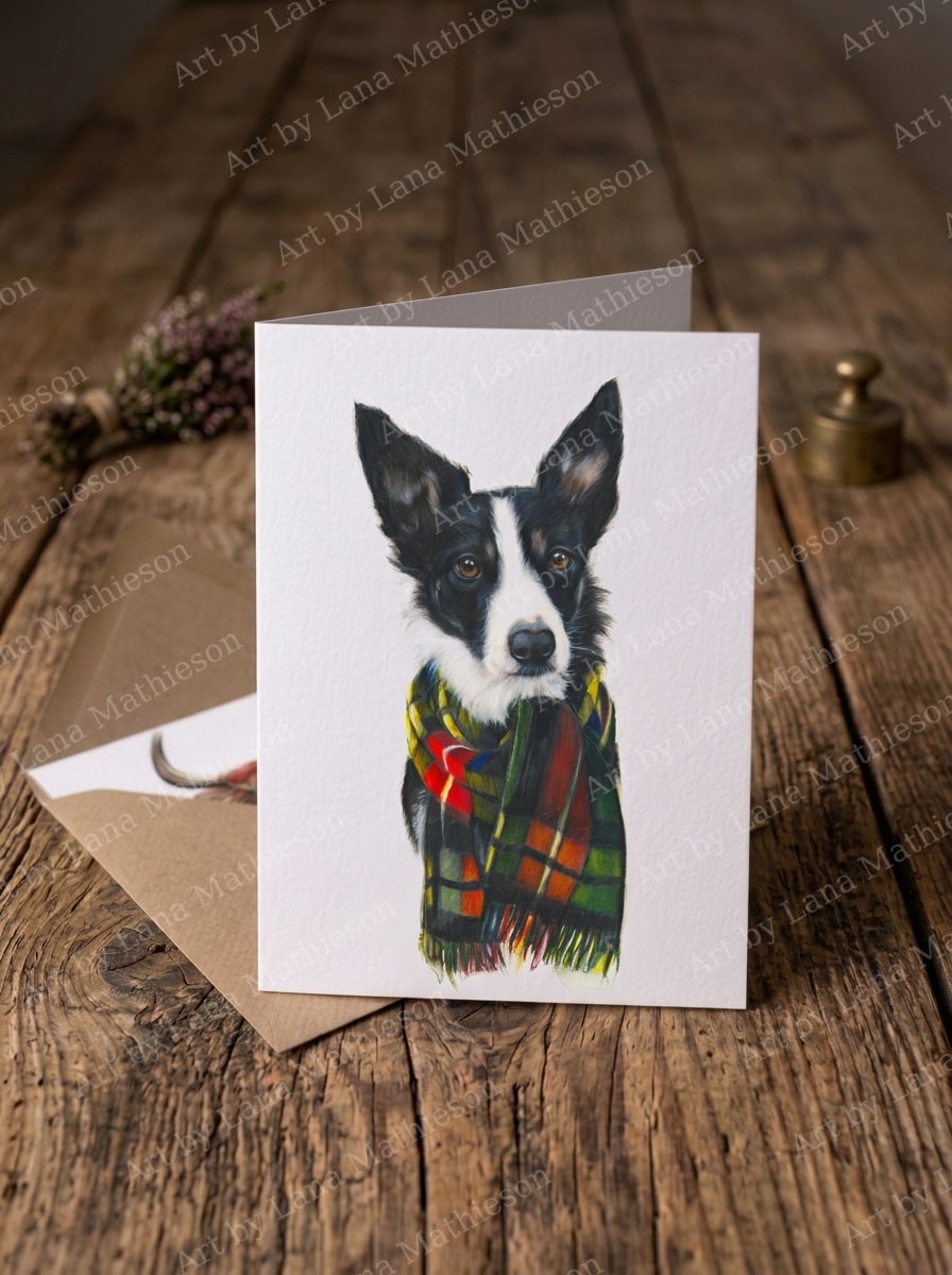 The Sweetness of Glasgow design on an A6 greeting card.