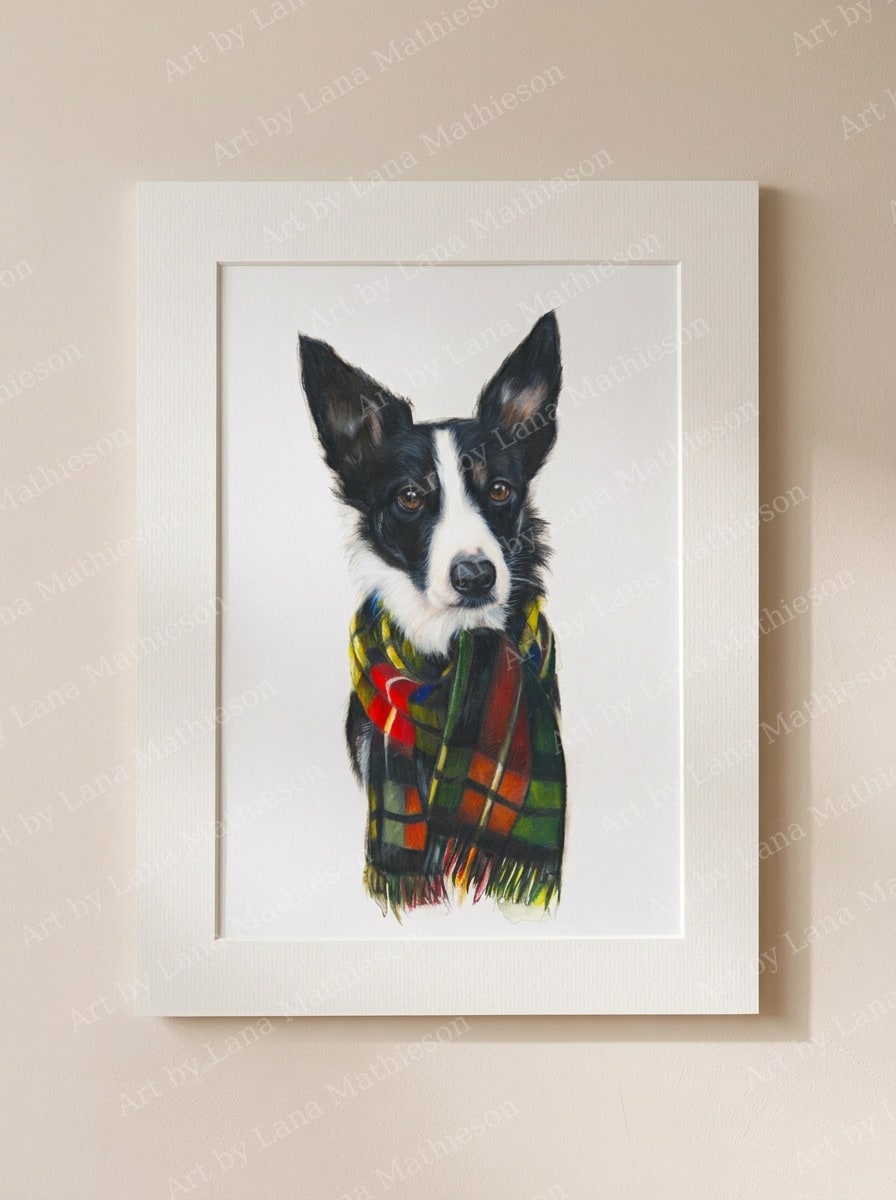 The Sweetness of Glasgow design on a mounted fine art print.