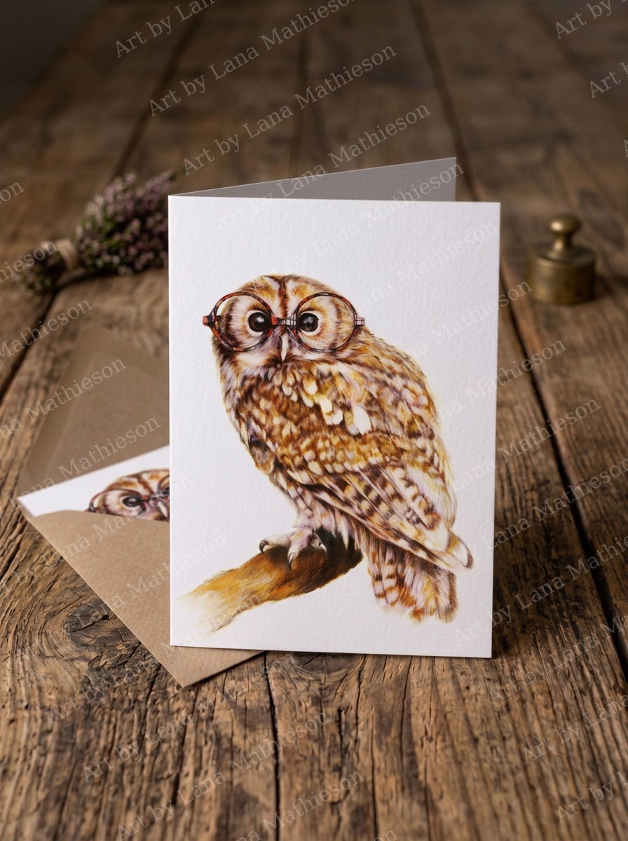 Tony design on an A6 greeting card.