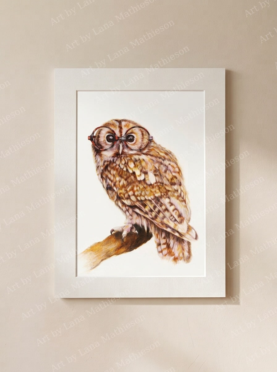 Tony design on a mounted fine art print.