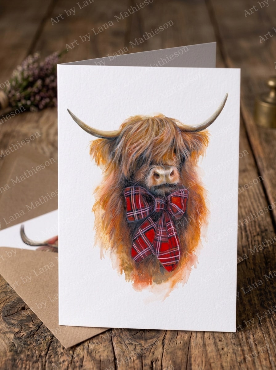 Wee Coo for You design on an A6 greeting card.