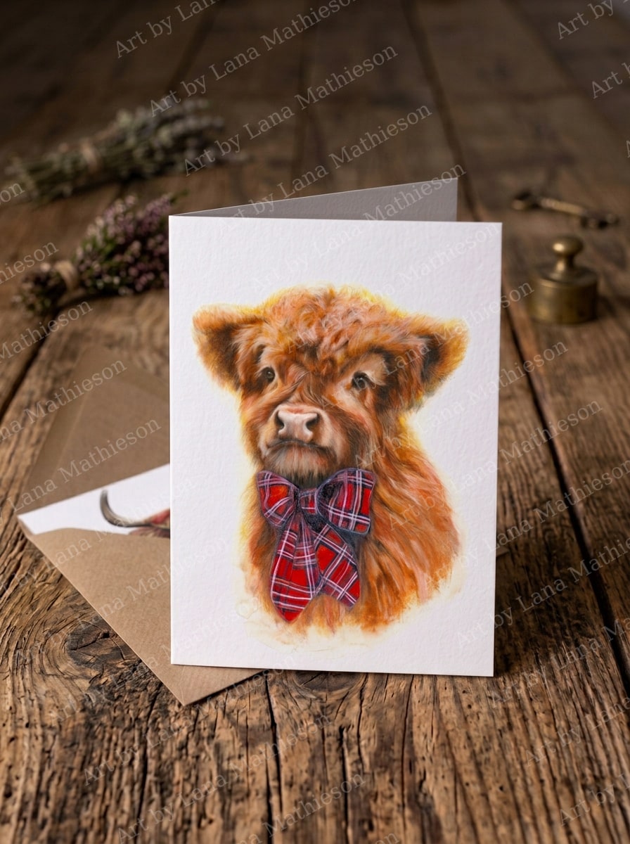 Wee Coo design on an A6 greeting card.