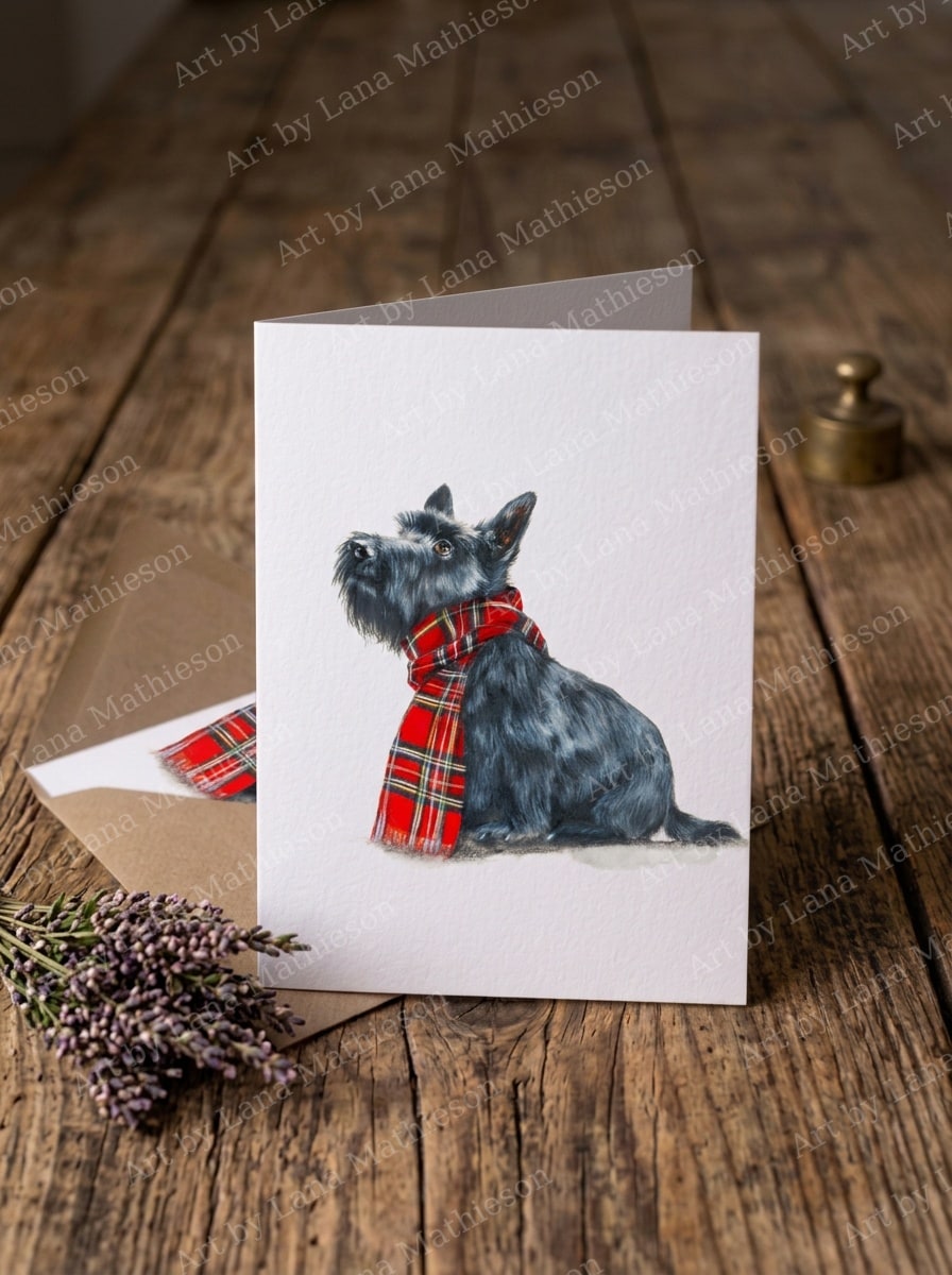 Wee Mac design on an A6 greeting card.