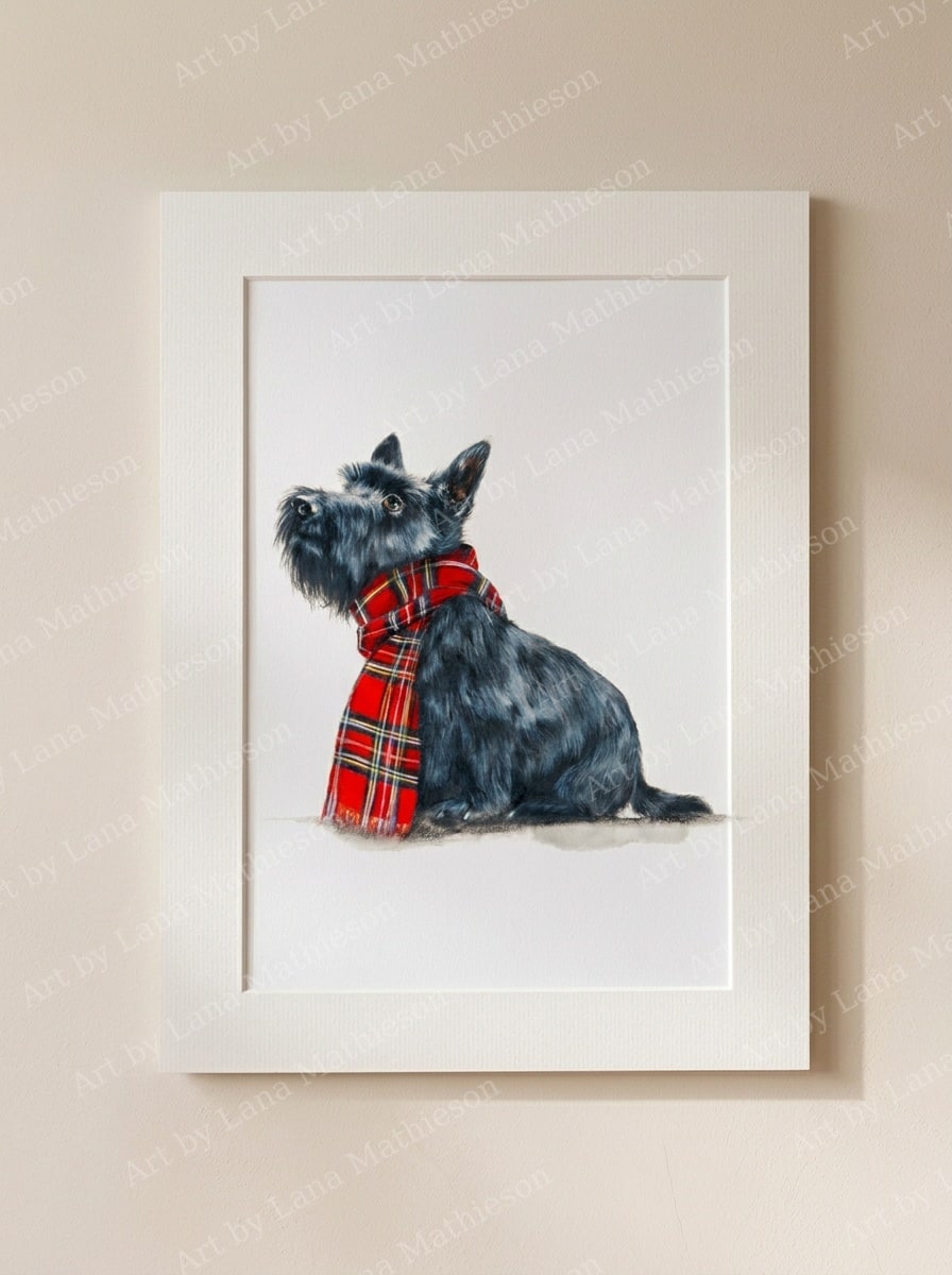 Wee Mac design on a mounted fine art print.