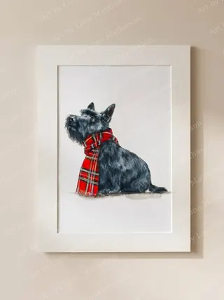 Wee Mac design on a mounted fine art print.