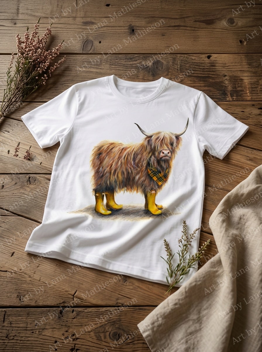 Welly Macleod design on a T-shirt.