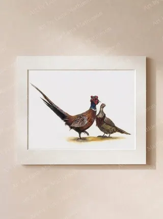 Whispers on the Heather design on a mounted fine art print.
