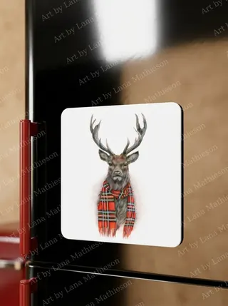 Winter in The Glen design on a fridge magnet.