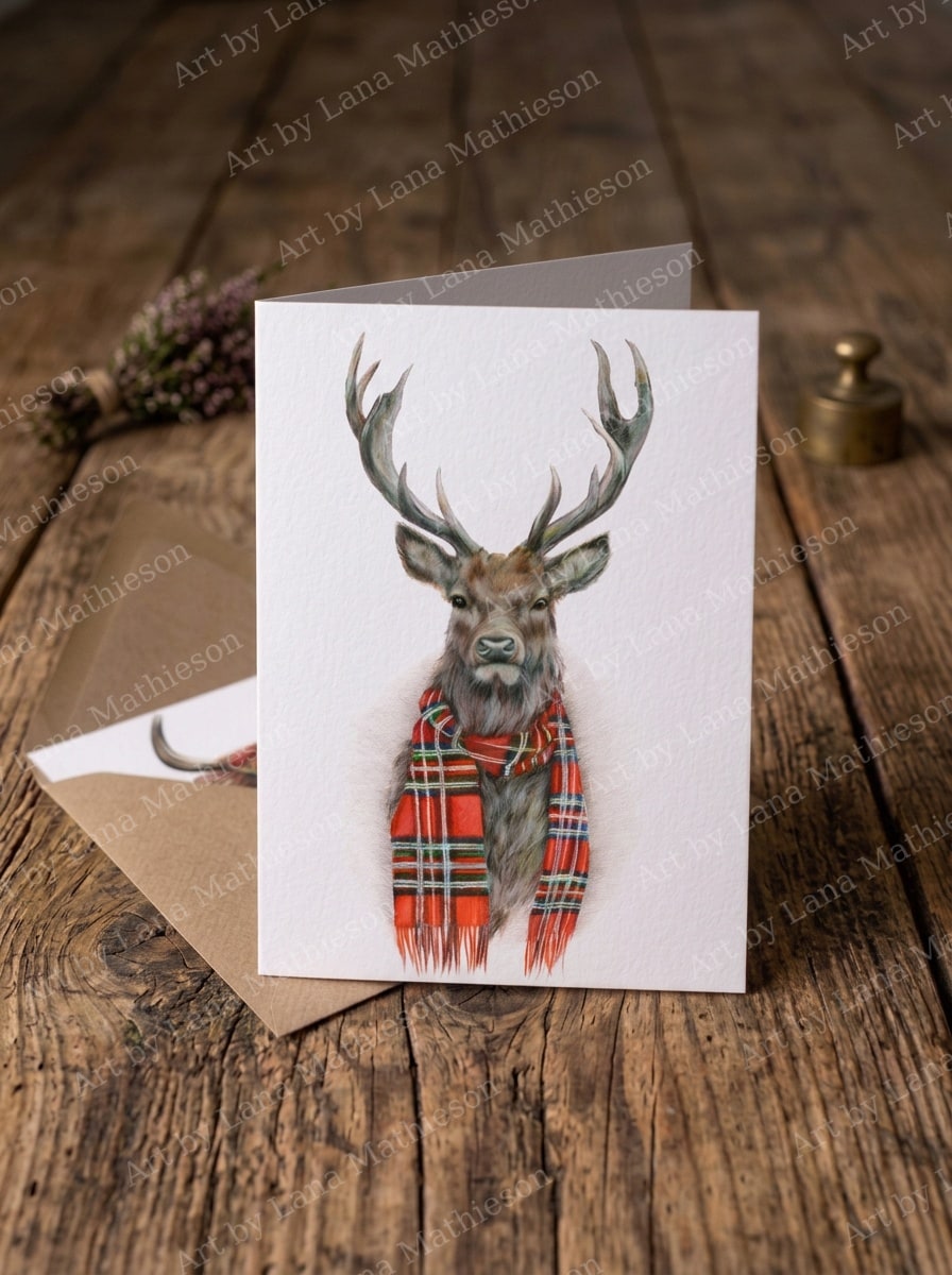 Winter in The Glen design on an A6 greeting card.