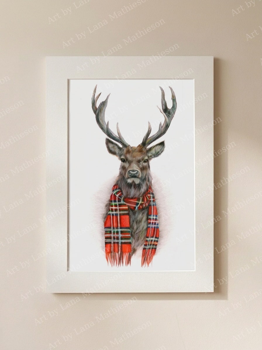 Winter in The Glen design on a mounted fine art print.